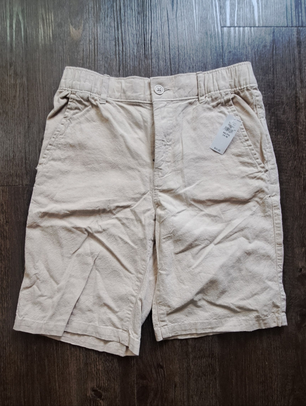 GAP Kids Boy's Youth Beige Shorts – Size XXL 160 cm 14/16 – New Linen Cotton